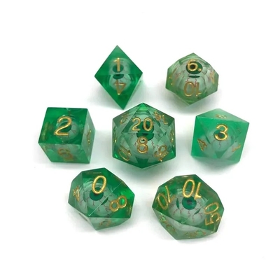 16mm Volledig polyhedraal dobbelstenen verplaatst Dungeons And Dragons Bloodshot Blauwe oog dobbelstenen voor de rol