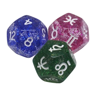 3pcs/ Set Hars Polyhedraal Dice Multi-Color 16mm Fate Sign Number Constellatie