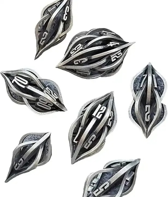 3D-printing Cthulhu Hollow Metal Dice 7Piece Set Dragon And Dungeon DND RPG