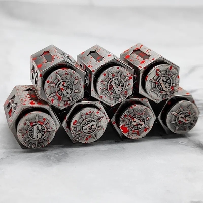 Standaard spel DND Metalen dobbelstenen Polyhedraal gewogen set voor Poker Party tafelspellen