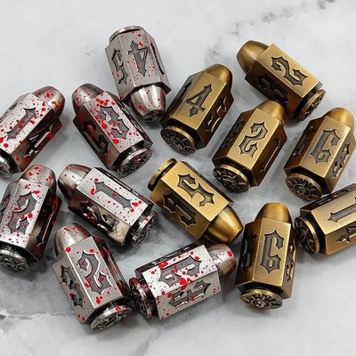 Standaard spel DND Metalen dobbelstenen Polyhedraal gewogen set voor Poker Party tafelspellen
