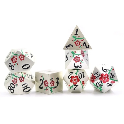 Zinklegering Polygonale Plum Blossom Metal Dice Suite Draak En Dungeon DND