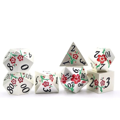 Zinklegering Polygonale Plum Blossom Metal Dice Suite Draak En Dungeon DND