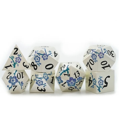 Zinklegering Polygonale Plum Blossom Metal Dice Suite Draak En Dungeon DND