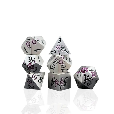 Zinklegering Polygonale Plum Blossom Metal Dice Suite Draak En Dungeon DND