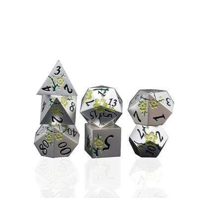 Zinklegering Polygonale Plum Blossom Metal Dice Suite Draak En Dungeon DND