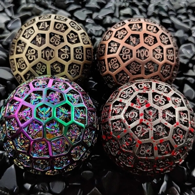 Hollow 100 Metal Dice Coc Running Groep Board Game Dnd Giant Big