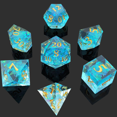 Multi Color Custom Resin Dice DND#RPG Rood En Blauw Gladde textuur