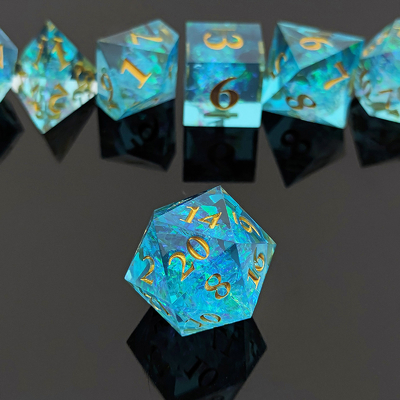 Multi Color Custom Resin Dice DND#RPG Rood En Blauw Gladde textuur