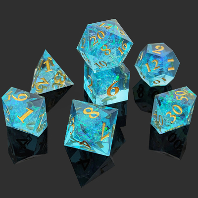 Multi Color Custom Resin Dice DND#RPG Rood En Blauw Gladde textuur