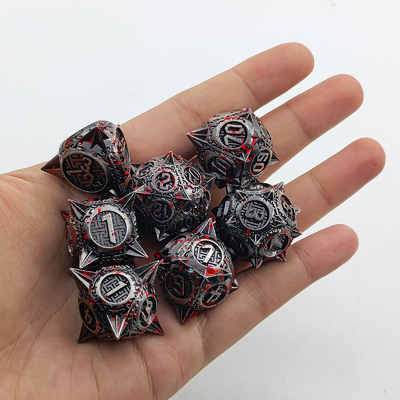 Bloodstarial Meteor Metal Dice Set D8 RPG Draak en Dungeon