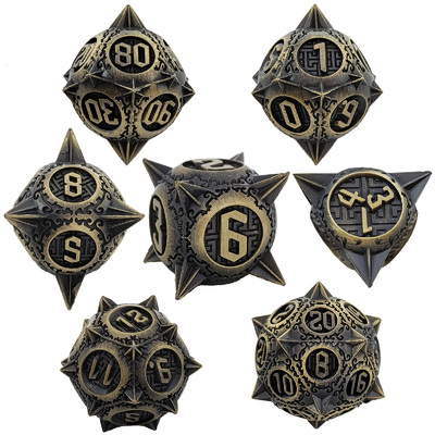 Retro Copper Meteor Hammer Metal Dice Draak En Dungeon DND RPG D20