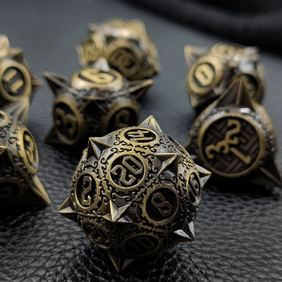 Retro Copper Meteor Hammer Metal Dice Draak En Dungeon DND RPG D20