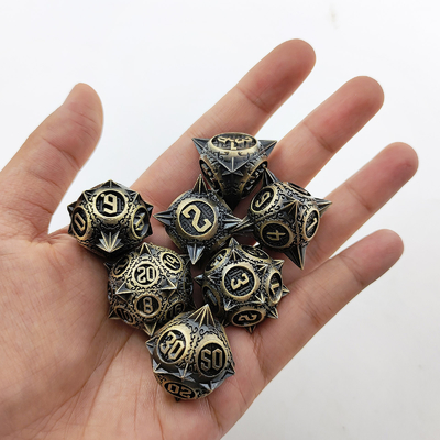 Retro Copper Meteor Hammer Metal Dice Draak En Dungeon DND RPG D20