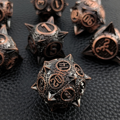Retro Copper Meteor Hammer Metal Dice Draak En Dungeon DND RPG D20