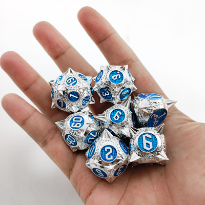 Duurzaam Polyhedron Metal RPG Dice Set Dragon And Dungeon 16mm Sparkle