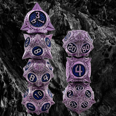 Duurzaam Polyhedron Metal RPG Dice Set Dragon And Dungeon 16mm Sparkle