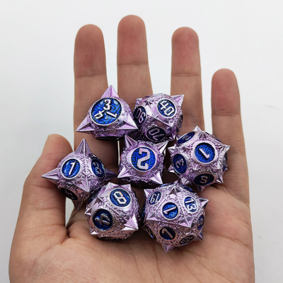 Duurzaam Polyhedron Metal RPG Dice Set Dragon And Dungeon 16mm Sparkle