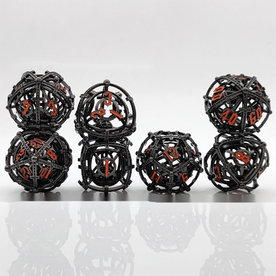 Sound Pearl RPG Metal Hollow Dice Set DND Cisu 16mm glad