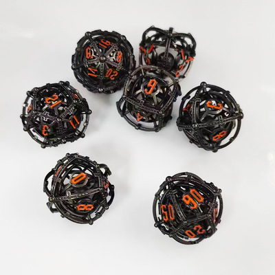 Sound Pearl RPG Metal Hollow Dice Set DND Cisu 16mm glad