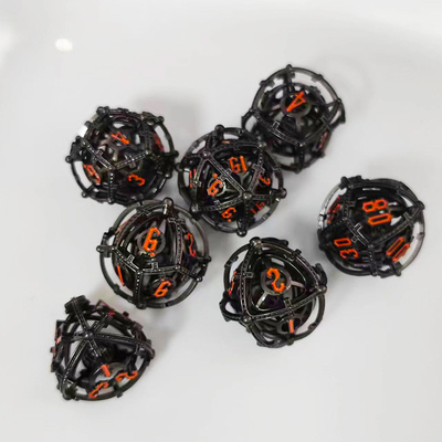 Sound Pearl RPG Metal Hollow Dice Set DND Cisu 16mm glad