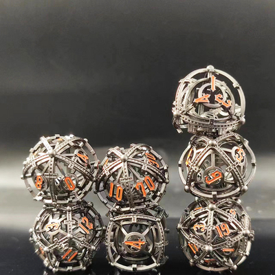 Sound Pearl RPG Metal Hollow Dice Set DND Cisu 16mm glad