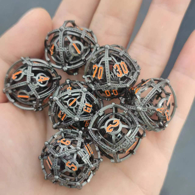 Sound Pearl RPG Metal Hollow Dice Set DND Cisu 16mm glad