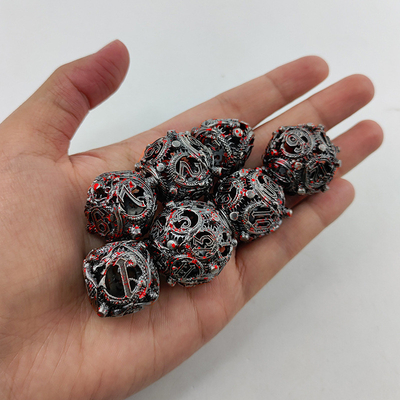 Longkong Circle Metal Dice Set DND Dungeon And Multi-Noodle RPG Schaken