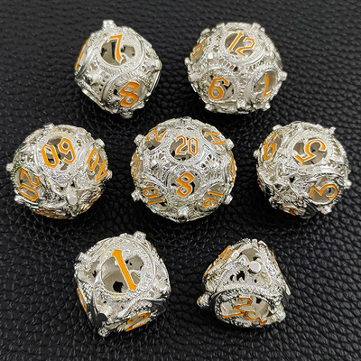 Longkong Circle Metal Dice Set DND Dungeon And Multi-Noodle RPG Schaken