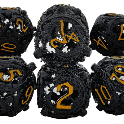 Longkong Circle Metal Dice Set DND Dungeon And Multi-Noodle RPG Schaken