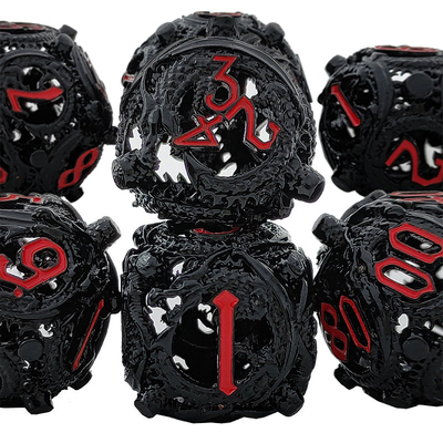 Longkong Circle Metal Dice Set DND Dungeon And Multi-Noodle RPG Schaken