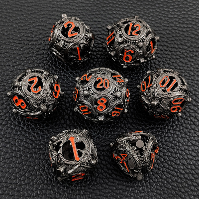Longkong Circle Metal Dice Set DND Dungeon And Multi-Noodle RPG Schaken