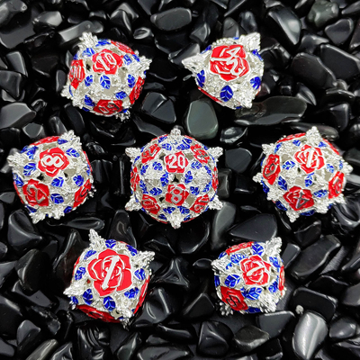 Polyhedraal metalen holle dobbelstenen rolspel DND Dungeons And Dragons tafelspel