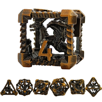 Holle Multi-Noodle Metal Dice Vliegende Draak Dungeon En Draak DND