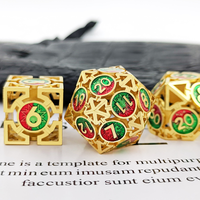 Pijl Hollow Metal Dice Suit Multi-faceted DND Dungeon en Dragon