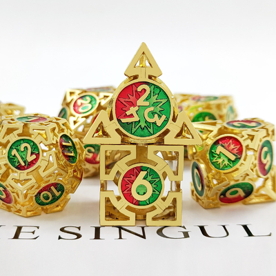 Pijl Hollow Metal Dice Suit Multi-faceted DND Dungeon en Dragon