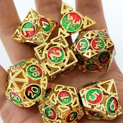 Pijl Hollow Metal Dice Suit Multi-faceted DND Dungeon en Dragon
