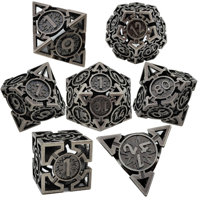Pijl Hollow Metal Dice Suit Multi-faceted DND Dungeon en Dragon