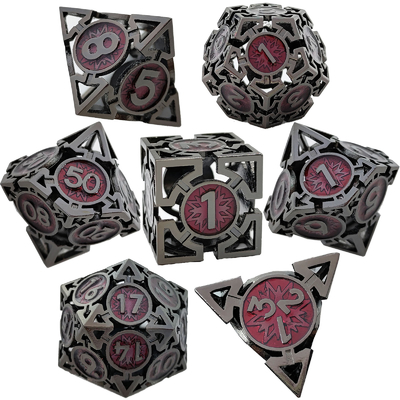 Pijl Hollow Metal Dice Suit Multi-faceted DND Dungeon en Dragon