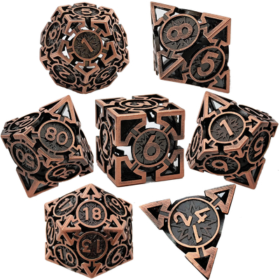Pijl Hollow Metal Dice Suit Multi-faceted DND Dungeon en Dragon