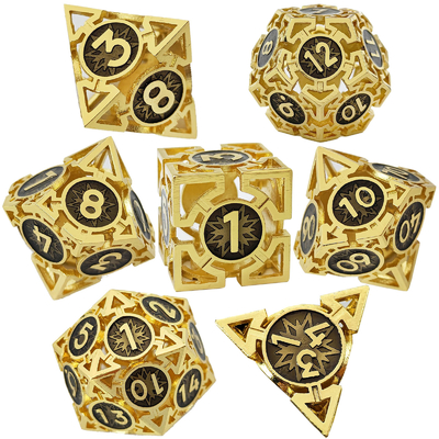 Pijl Hollow Metal Dice Suit Multi-faceted DND Dungeon en Dragon