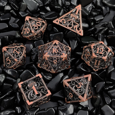 Octopus Hollow Metal Multi Face Dice Set Budemen Dungeon en Dragon DND