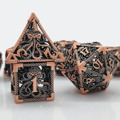 Octopus Hollow Metal Multi Face Dice Set Budemen Dungeon en Dragon DND