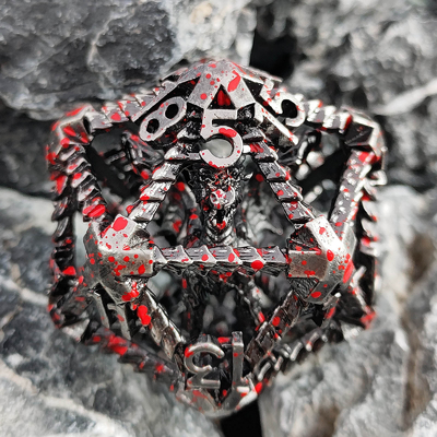 20 kanten metalen holle dobbelstenen D20 Grootschalige DND Polyhedraal RPG Dungeons And Dragons