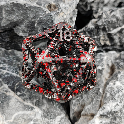 20 kanten metalen holle dobbelstenen D20 Grootschalige DND Polyhedraal RPG Dungeons And Dragons