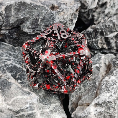 20 kanten metalen holle dobbelstenen D20 Grootschalige DND Polyhedraal RPG Dungeons And Dragons