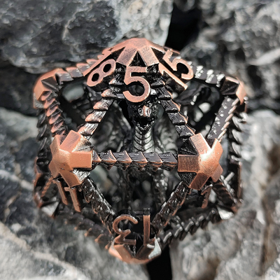 20 kanten metalen holle dobbelstenen D20 Grootschalige DND Polyhedraal RPG Dungeons And Dragons