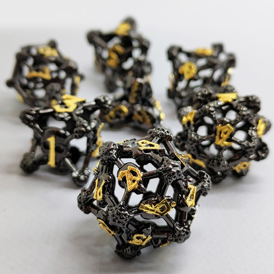 Hollow Skull Multi Face Metal Dice Set Dungeon And Dragon RPG#DND