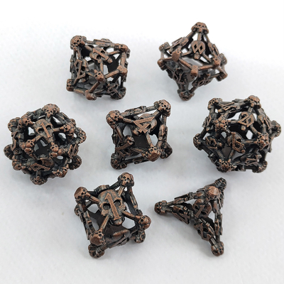 Hollow Skull Multi Face Metal Dice Set Dungeon And Dragon RPG#DND