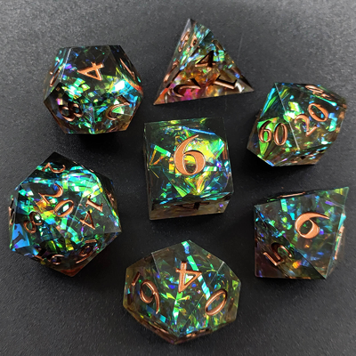 Kleurstrook Multi Faceted Hars Dice Poort Dungeon And Dragon DND#COC